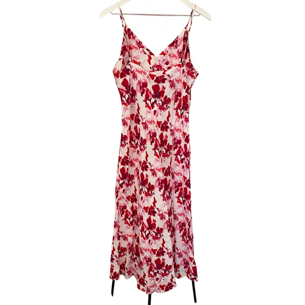 NWT a new day Red Floral Crepe Midi Slip Dress Women’s Size Large - Picture 4 of 12